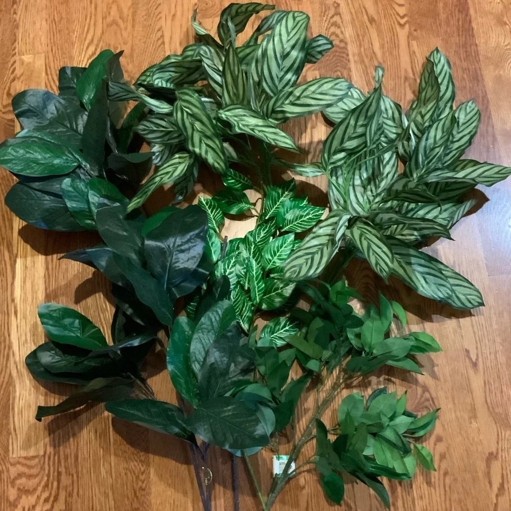 Vintage Artificial Greenery Bundle Assorted Original Stickers Soft